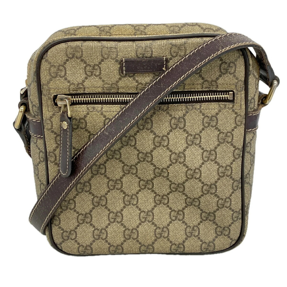Gucci GG Supreme Shoulder Bag 233268 Brown Champagne Women's P3665928